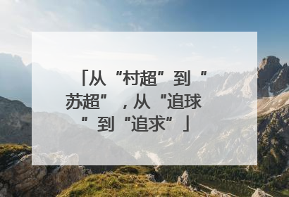 从“村超”到“苏超”，从“追球”到“追求”