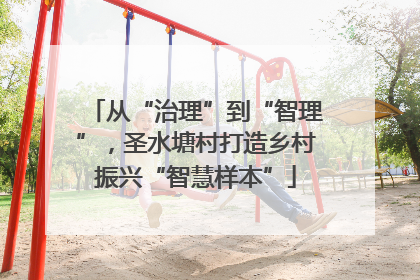 从“治理”到“智理”，圣水塘村打造乡村振兴“智慧样本”
