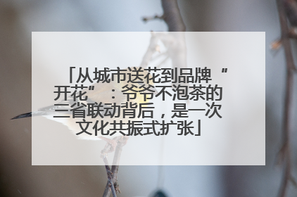 从城市送花到品牌“开花”：爷爷不泡茶的三省联动背后，是一次文化共振式扩张