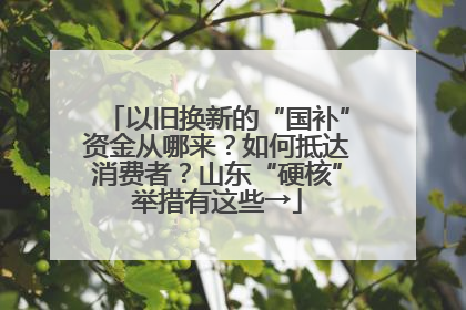 以旧换新的“国补”资金从哪来？如何抵达消费者？山东“硬核”举措有这些→