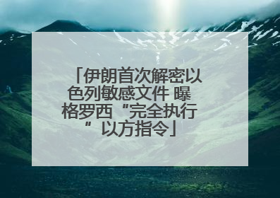 伊朗首次解密以色列敏感文件 曝格罗西“完全执行”以方指令