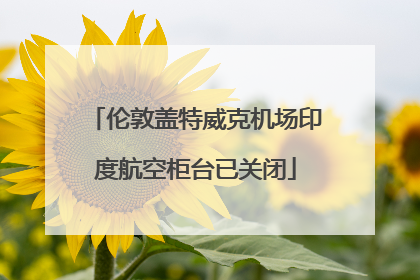 伦敦盖特威克机场印度航空柜台已关闭