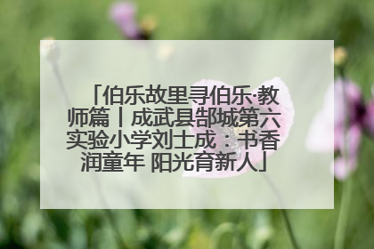 伯乐故里寻伯乐·教师篇丨成武县郜城第六实验小学刘士成：书香润童年 阳光育新人