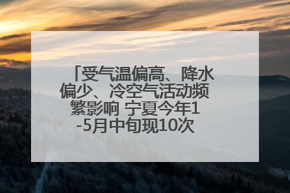 受气温偏高、降水偏少、冷空气活动频繁影响 宁夏今年1-5月中旬现10次定级沙尘天气过程