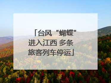 台风“蝴蝶”进入江西 多条旅客列车停运