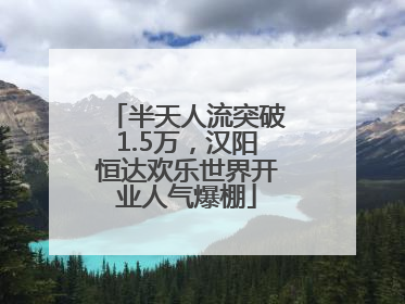 半天人流突破1.5万，汉阳恒达欢乐世界开业人气爆棚