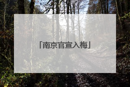 南京官宣入梅