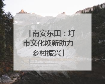 南安东田：圩市文化焕新助力乡村振兴