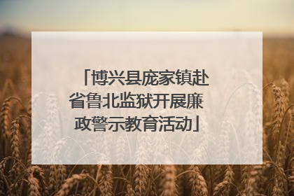 博兴县庞家镇赴省鲁北监狱开展廉政警示教育活动