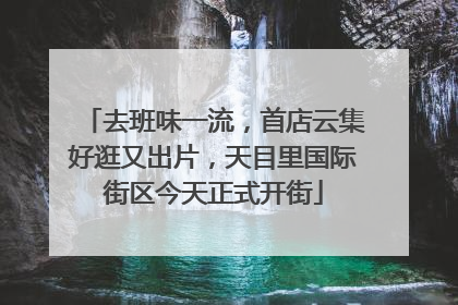 去班味一流，首店云集好逛又出片，天目里国际街区今天正式开街