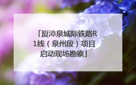 厦漳泉城际铁路R1线（泉州段）项目启动现场勘察