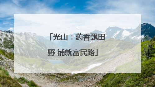 光山：药香飘田野 铺就富民路