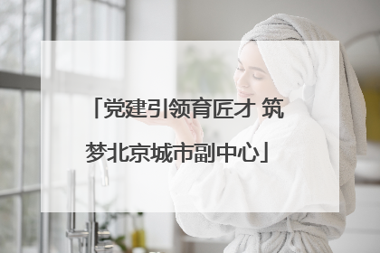 党建引领育匠才 筑梦北京城市副中心