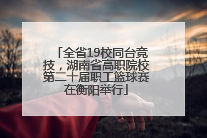 全省19校同台竞技，湖南省高职院校第二十届职工篮球赛在衡阳举行