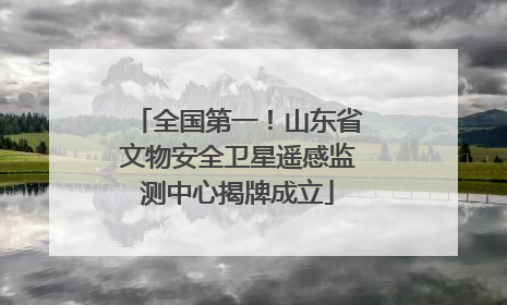全国第一！山东省文物安全卫星遥感监测中心揭牌成立