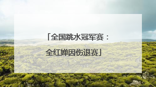 全国跳水冠军赛：全红婵因伤退赛