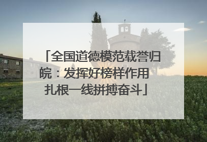 全国道德模范载誉归皖：发挥好榜样作用 扎根一线拼搏奋斗