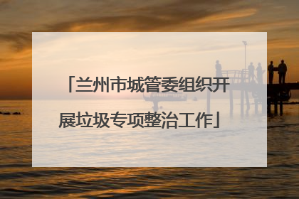兰州市城管委组织开展垃圾专项整治工作