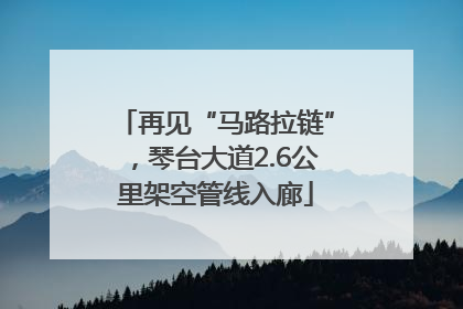 再见“马路拉链”，琴台大道2.6公里架空管线入廊