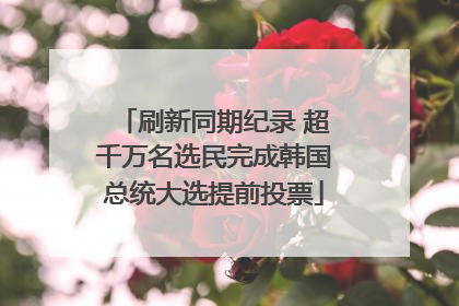 刷新同期纪录 超千万名选民完成韩国总统大选提前投票