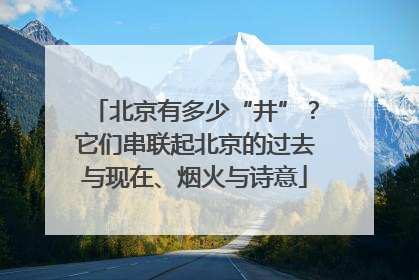北京有多少“井”？它们串联起北京的过去与现在、烟火与诗意