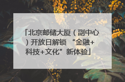 北京邮储大厦（副中心）开放日解锁 “金融+科技+文化”新体验