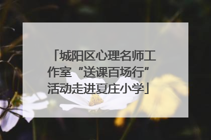 城阳区心理名师工作室“送课百场行”活动走进夏庄小学