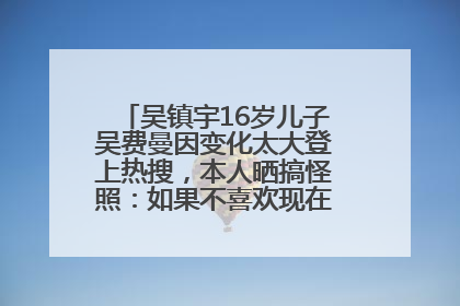 吴镇宇16岁儿子吴费曼因变化太大登上热搜，本人晒搞怪照：如果不喜欢现在的我可以离开
