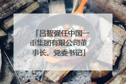 吕智强任中国一重集团有限公司董事长、党委书记