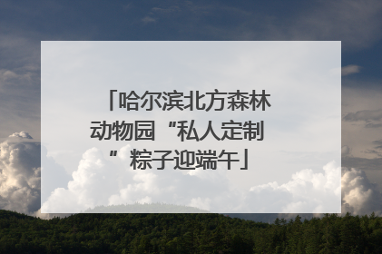 哈尔滨北方森林动物园“私人定制”粽子迎端午