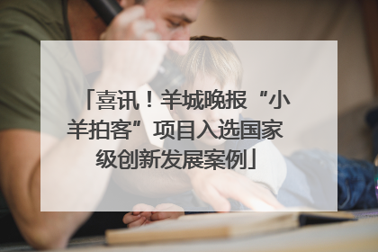 喜讯！羊城晚报“小羊拍客”项目入选国家级创新发展案例