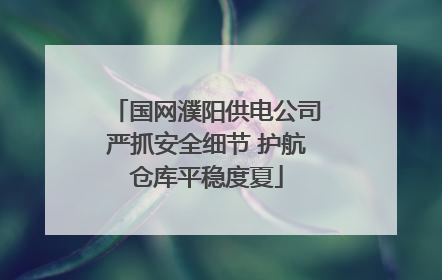 国网濮阳供电公司严抓安全细节 护航仓库平稳度夏