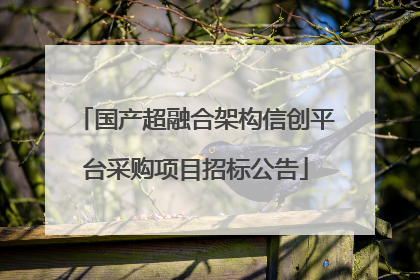 国产超融合架构信创平台采购项目招标公告