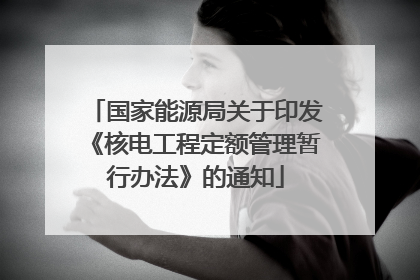 国家能源局关于印发《核电工程定额管理暂行办法》的通知