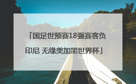 国足世预赛18强赛客负印尼 无缘美加墨世界杯