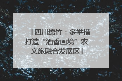 四川绵竹：多举措打造“酒香画境”农文旅融合发展区