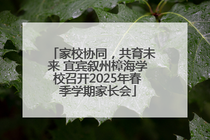 家校协同，共育未来 宜宾叙州樟海学校召开2025年春季学期家长会