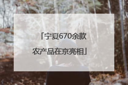 宁夏670余款农产品在京亮相
