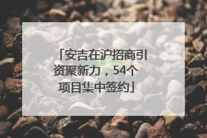 安吉在沪招商引资聚新力，54个项目集中签约