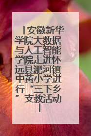 安徽新华学院大数据与人工智能学院走进怀远县淝河镇中黄小学进行“三下乡”支教活动