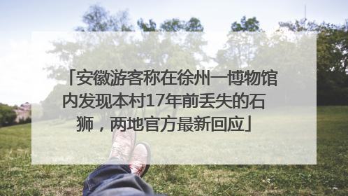 安徽游客称在徐州一博物馆内发现本村17年前丢失的石狮，两地官方最新回应