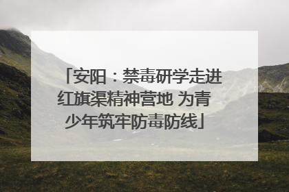 安阳：禁毒研学走进红旗渠精神营地 为青少年筑牢防毒防线
