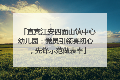 宜宾江安四面山镇中心幼儿园：党员引领亮初心，先锋示范做表率