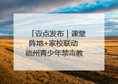 壹点发布｜课堂阵地+家校联动 德州青少年禁毒教育全覆盖