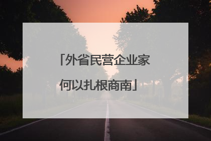 外省民营企业家何以扎根商南