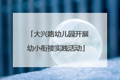大兴路幼儿园开展幼小衔接实践活动