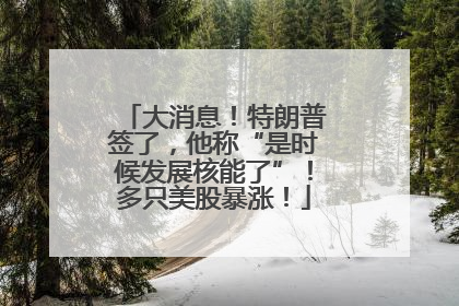 大消息！特朗普签了，他称“是时候发展核能了”！多只美股暴涨！