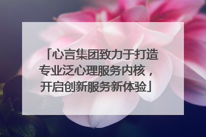 心言集团致力于打造专业泛心理服务内核，开启创新服务新体验