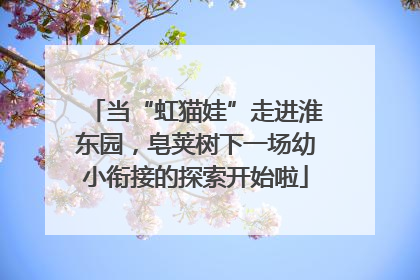 当“虹猫娃”走进淮东园，皂荚树下一场幼小衔接的探索开始啦
