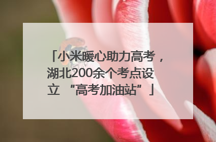 小米暖心助力高考，湖北200余个考点设立 “高考加油站”